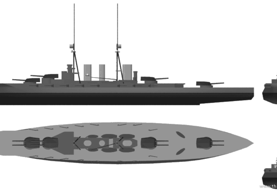 IJN Kongo (Battleship) (1915) - drawings, dimensions, pictures