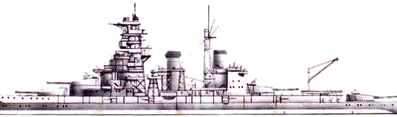 Корабль IJN Kongo (Battleship) (1934) - чертежи, габариты, рисунки
