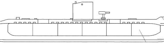 IJN Maruyu Yu 1001 (Transport Submarine) - drawings, dimensions, figures