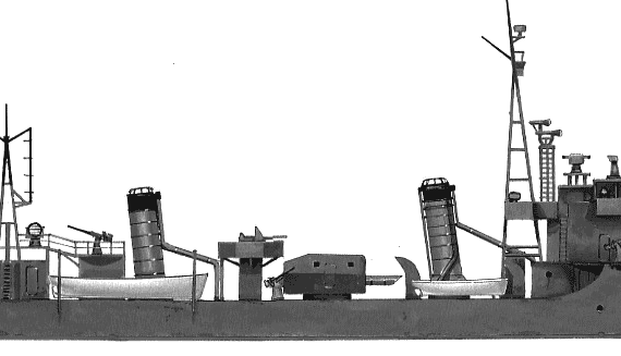 Корабль IJN Matsu (Destroyer) (1944) - чертежи, габариты, рисунки