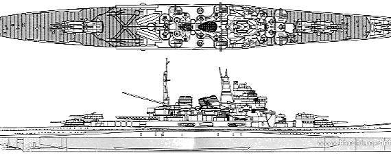 Cruiser IJN Maya (Heavy Cruiser) (1944) - drawings, dimensions, pictures