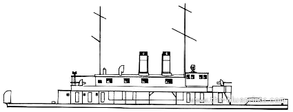 Корабль IJN Narumi (Gun Boat) - чертежи, габариты, рисунки