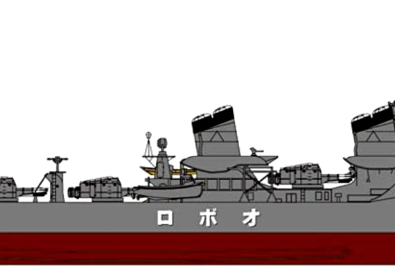 Эсминец IJN Oboro (Destroyer) - чертежи, габариты, рисунки