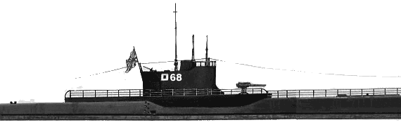 Submarine IJN Ro-68 (Submarine) (1941) - drawings, dimensions, pictures