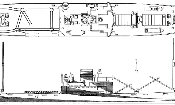 Корабль IJN Sagaramaru (Seaplane Carrier) - чертежи, габариты, рисунки