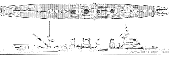 Крейсер IJN Sendai (Light Cruiser) - чертежи, габариты, рисунки