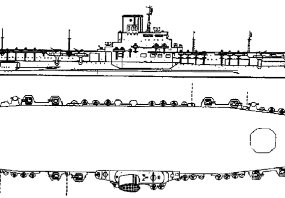 Aircraft carrier IJN Shinnano (1944) - drawings, dimensions, pictures