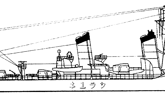 Эсминец IJN Shirayuki 1936 (Destroyer) - чертежи, габариты, рисунки