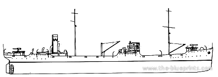Корабль IJN Shiretoko (Oiler) - чертежи, габариты, рисунки