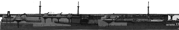 Корабль IJN Shoho (Aircraft Carrier) (1944) - чертежи, габариты, рисунки