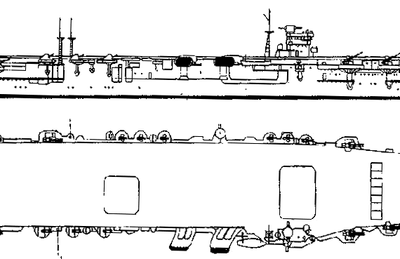 Aircraft carrier IJN Soryu (Aircraft Carrier) - drawings, dimensions, pictures