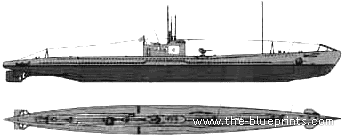Submarine IJN Submarine RO-35 (K-6 Type) (1943) - drawings, dimensions, figures