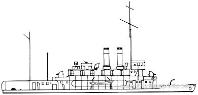 Корабль IJN Toba (Gun Boat) - чертежи, габариты, рисунки