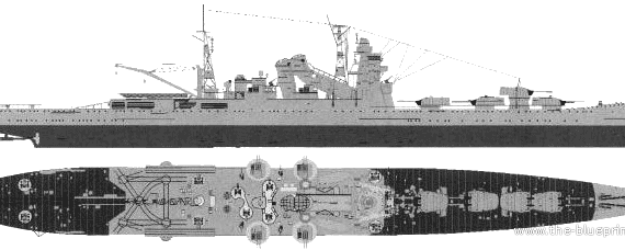 IJN Tone (Heavy Cruiser) (1944) - drawings, dimensions, pictures