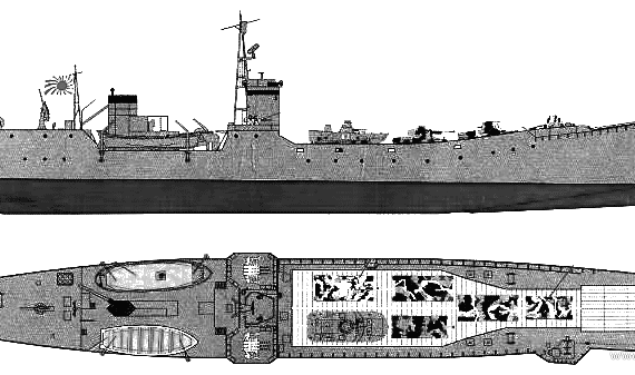 Корабль IJN Transport Vessel Type 101SB(D) - чертежи, габариты, рисунки