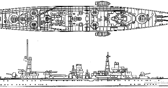 Корабль IJN Tsugaru (Minelayer) (1944) - чертежи, габариты, рисунки