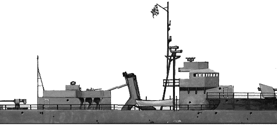Корабль IJN Type-D No.22 (Escort Ship) (1944) - чертежи, габариты, рисунки