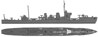 Корабль IJN Wakatake (Destroyer) - чертежи, габариты, рисунки