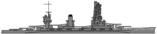 Корабль IJN Yamashiro (Battleship) (1936) - чертежи, габариты, рисунки