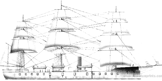 Корабль IJN Yamato (Armored Cruiser) (1882) - чертежи, габариты, рисунки