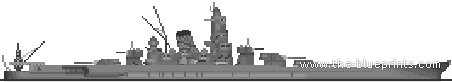 Боевой корабль IJN Yamato (Batleship) - чертежи, габариты, рисунки