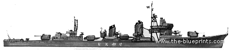 Корабль IJN Yukikaze (Submarine) (1945) - чертежи, габариты, рисунки