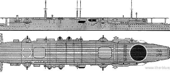 Корабль IJN Zuiho (Midway 1942) (1968) - чертежи, габариты, рисунки