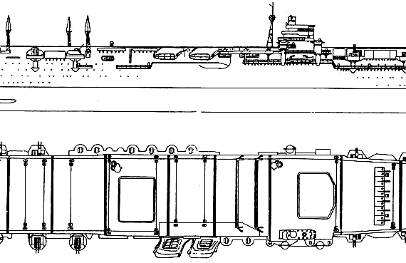 Боевой корабль IJN Zuikaku - чертежи, габариты, рисунки