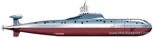 Корабль INS Arihant (Charlie IISSN) - чертежи, габариты, рисунки