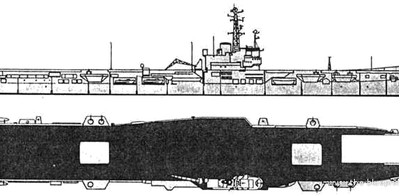 Корабль INS Vikrant R11 (Majestic Class) - чертежи, габариты, рисунки