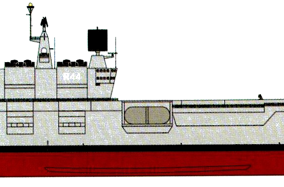 Aircraft carrier INS Vikrant R44 2013 (Aircraft Carrier) India - drawings, dimensions, pictures