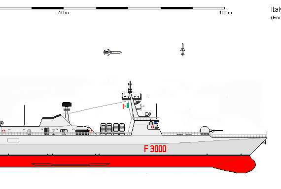 Корабль I FFG F3000 - чертежи, габариты, рисунки