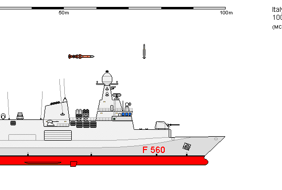 Корабль I FF Fincantieri MOSAIC.4 - чертежи, габариты, рисунки