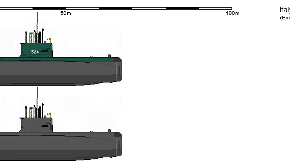 Ship I SSK-524 Sauro IV Longobardo - drawings, dimensions, figures