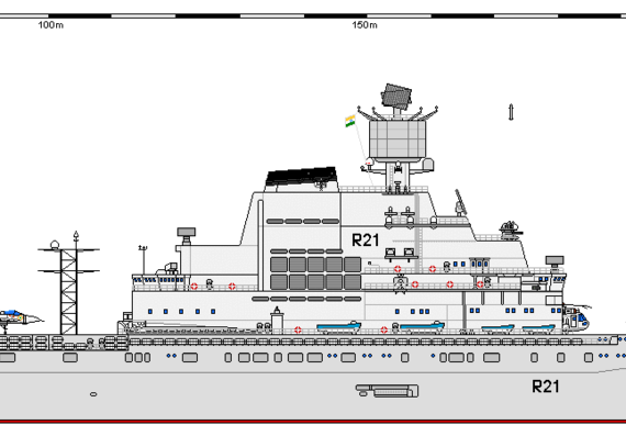 Ship In CV Gorshkov VIKRAMADITYA - drawings, dimensions, figures