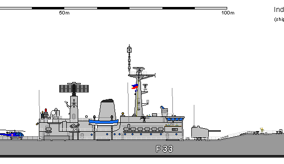 Ship In FF Leander Nilgiri - drawings, dimensions, figures