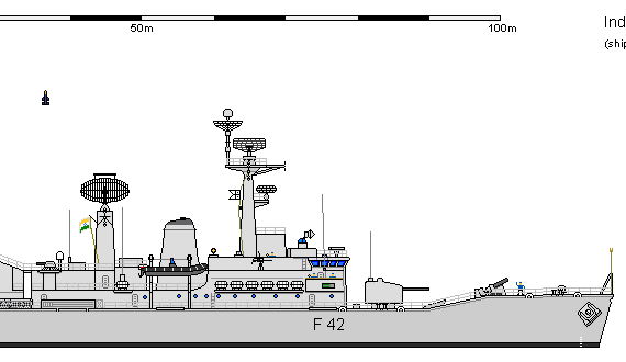 Ship In FF Leander Vindhyagiri - drawings, dimensions, figures