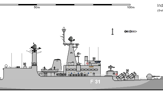 Ship In FF TYPE 16A BRAHMAPUTRA - drawings, dimensions, figures