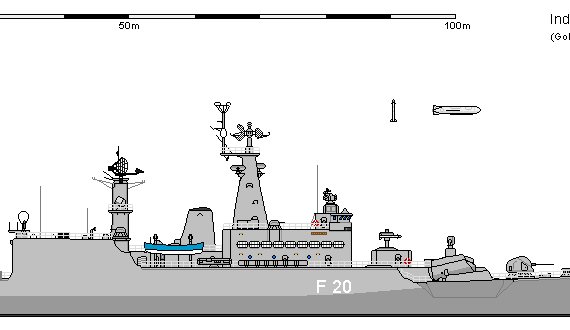 Ship In FF TYPE 16 GODAVARI - drawings, dimensions, figures