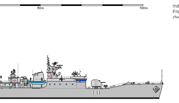 Корабль In FF Type 51 Common Hull Frigate AU - чертежи, габариты, рисунки
