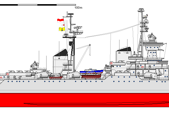 Корабль Ind CA Sverdlov Irian - чертежи, габариты, рисунки