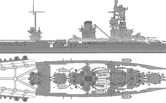 Ise warship - drawings, dimensions, figures