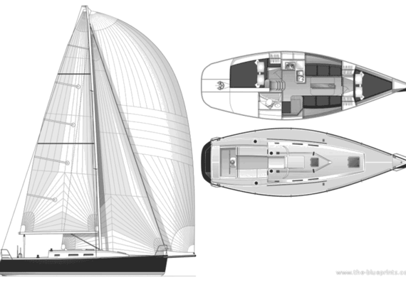 Морское судно J-Boats 109 - чертежи, габариты, рисунки