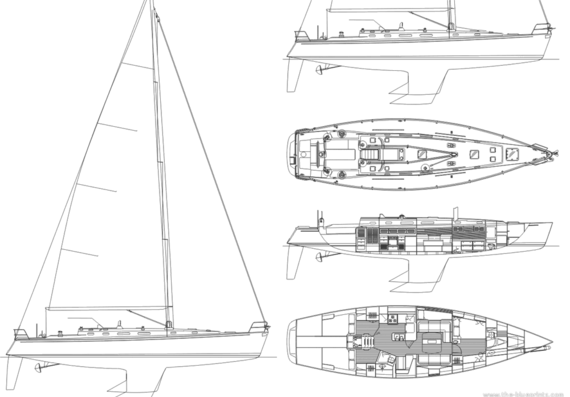 Морское судно J-Boats 160 - чертежи, габариты, рисунки