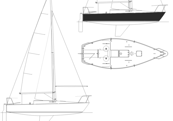 Морское судно J-Boats 24 - чертежи, габариты, рисунки