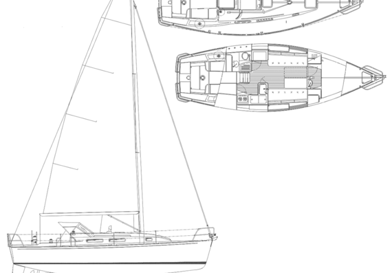 Морское судно J-Boats 32 - чертежи, габариты, рисунки