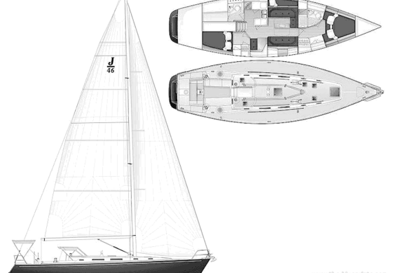 J-Boats 46 - drawings, dimensions, pictures