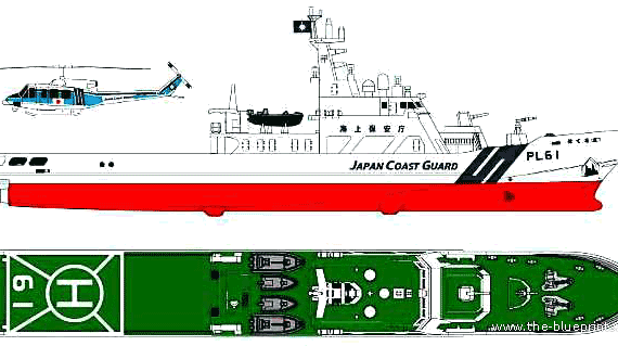 Корабль JCG PL-61 Hateruma - чертежи, габариты, рисунки