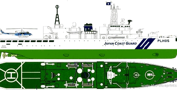 Корабль JCG PLH-05 Zaoh - чертежи, габариты, рисунки