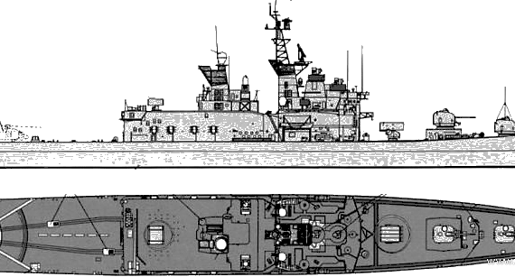 Корабль JMSDF DDH-143 Shirane (Destroyer) - чертежи, габариты, рисунки